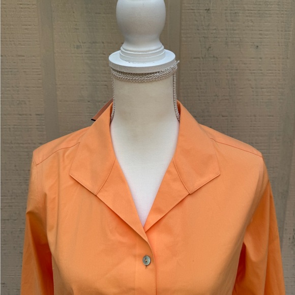 Foxcroft Sherbet No-Iron Women's Blouse w Ruffle Sleeve - Picture 2 of 7